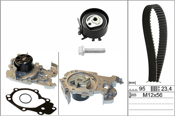 WILMINK GROUP Водяной насос + комплект зубчатого ремня WG1251419